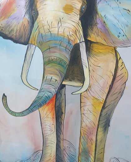 peinture d'éléphant